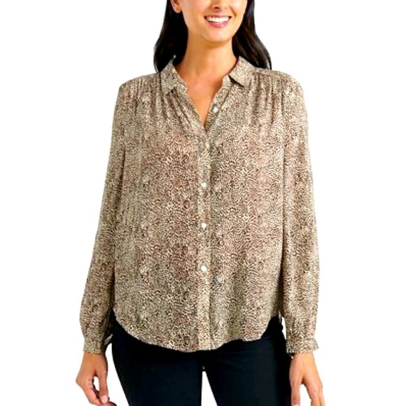TALBOTS•Printed Western shimmery Shirt - Picture 1 of 9